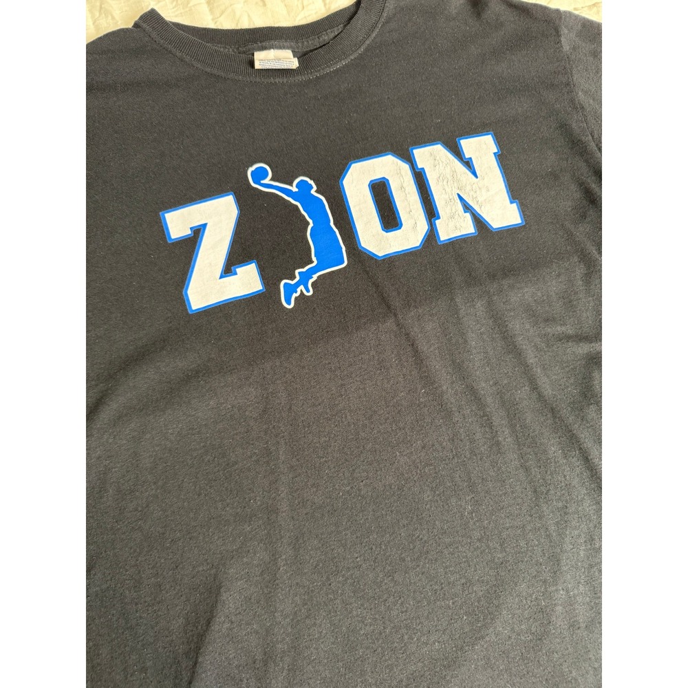 Zion Basketball Duke‎ Long Sleeve T Shirt Black Size Medium
